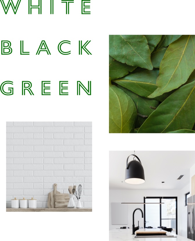 WHITE BLACK GREEN
